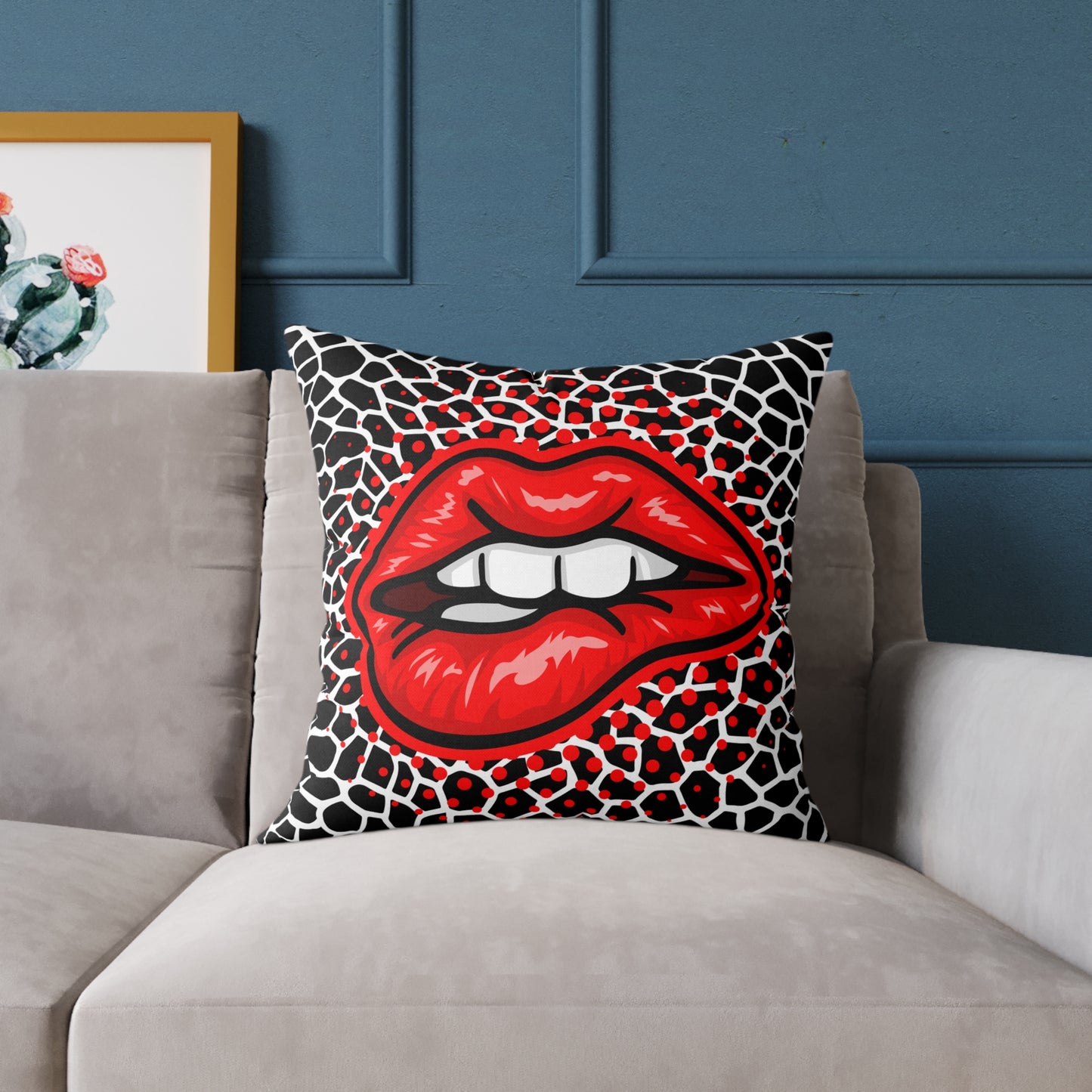 Crocodile Lips Poly Pillow