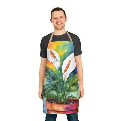Multicolored Pot Plant 5 Adult Apron (AOP)