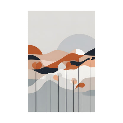Retro abstract 2 Matte Vertical Posters