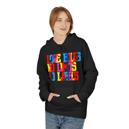 Love Holds No Limits No Labels Unisex Valentines Hoodie