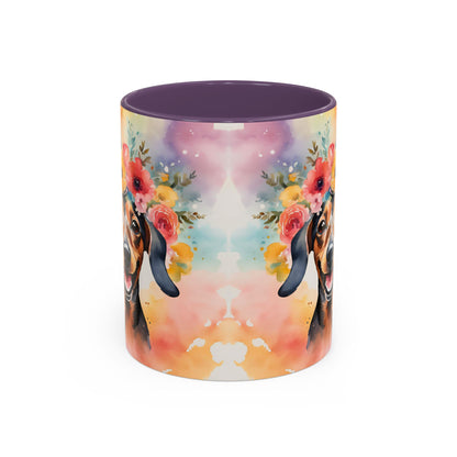 Dachshund 02 Accent Coffee Mug - Dog Lover Gift