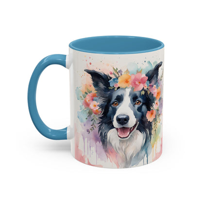 Border Collie 01 Accent Coffee Mug - Dog Lover Gift
