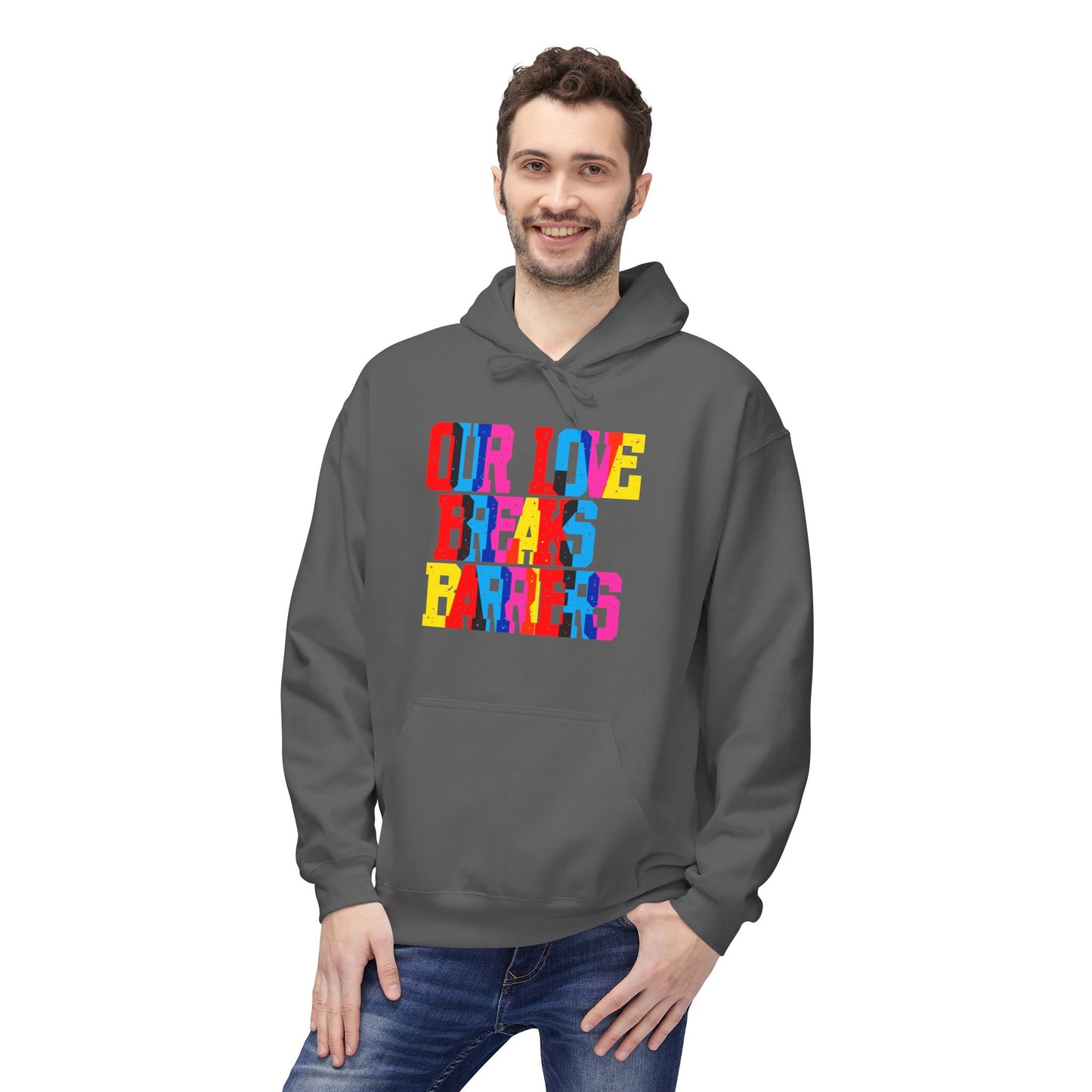 Our Live Breaks Barriers Unisex Valentines Hoodie