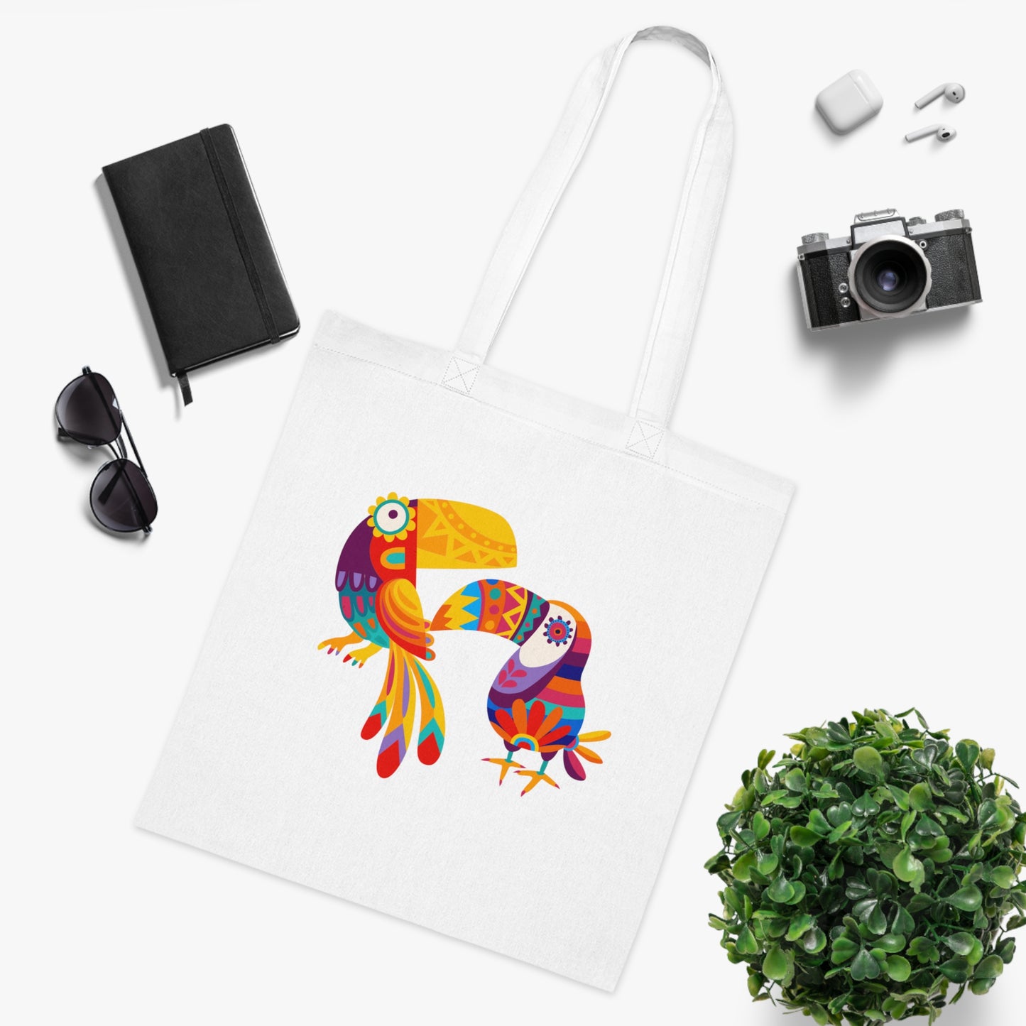 Funky birds 08 Cotton Tote