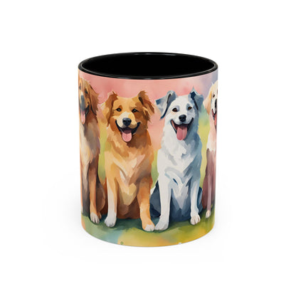 Multicoloured Doggies 8 Accent Mug 11oz