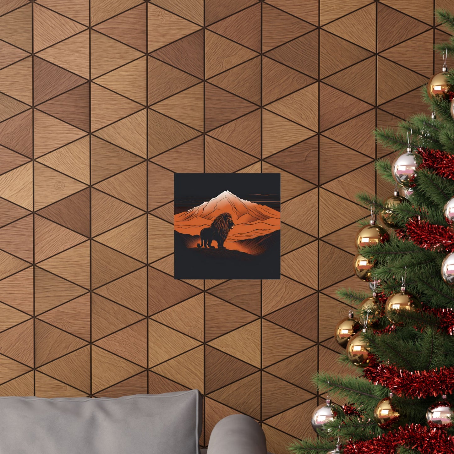 Lone Collection Lion 1 Matte Square Posters