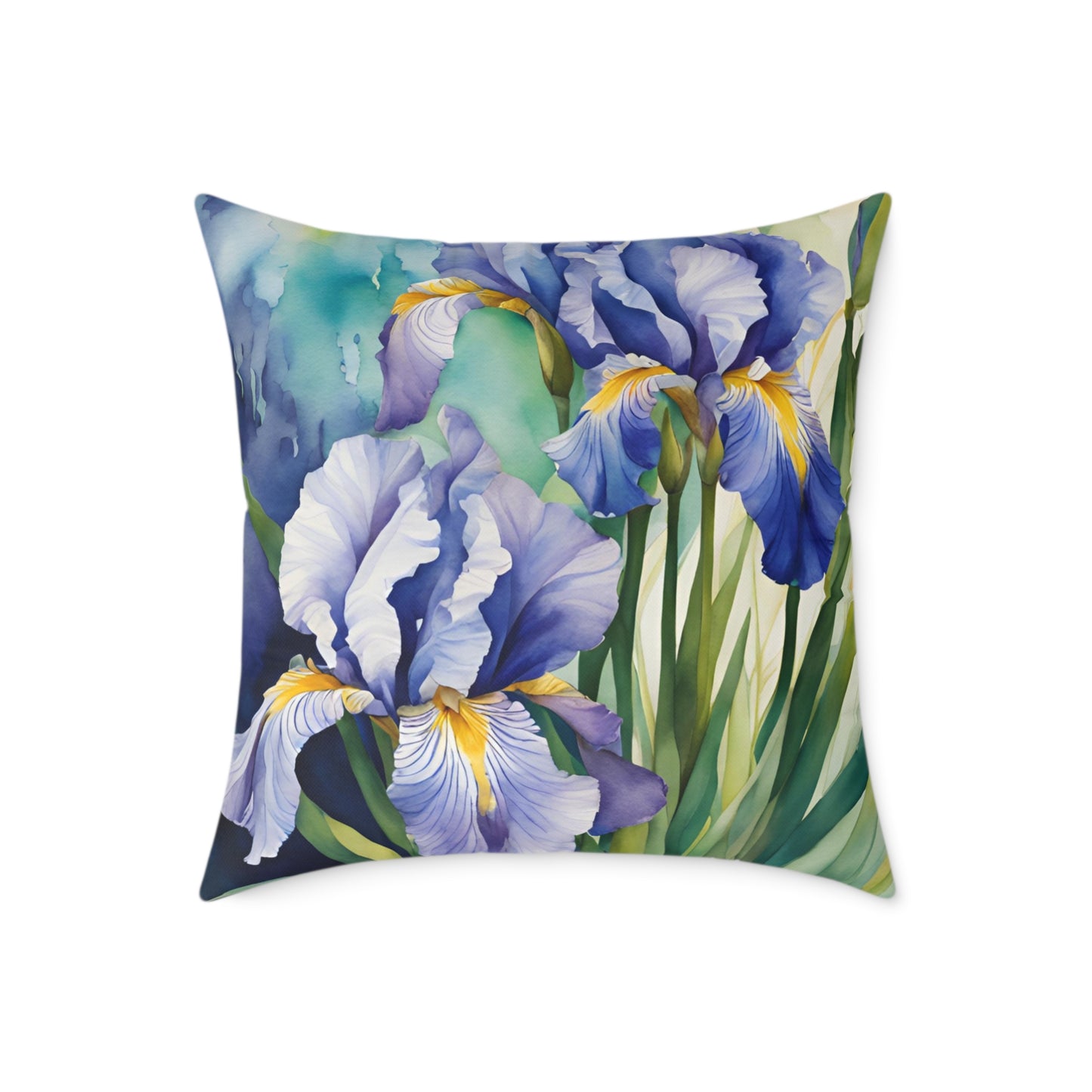 Irises 01 Poly Pillow - Natures Beauty Design