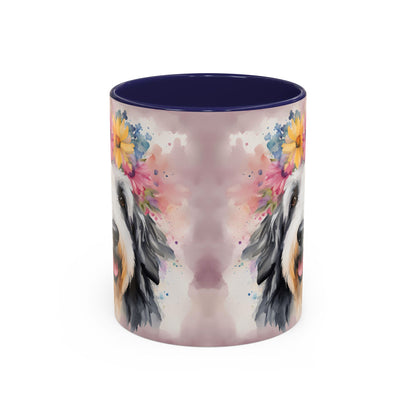 Bearded Collie 01 Accent Coffee Mug - Dog Lover Gift