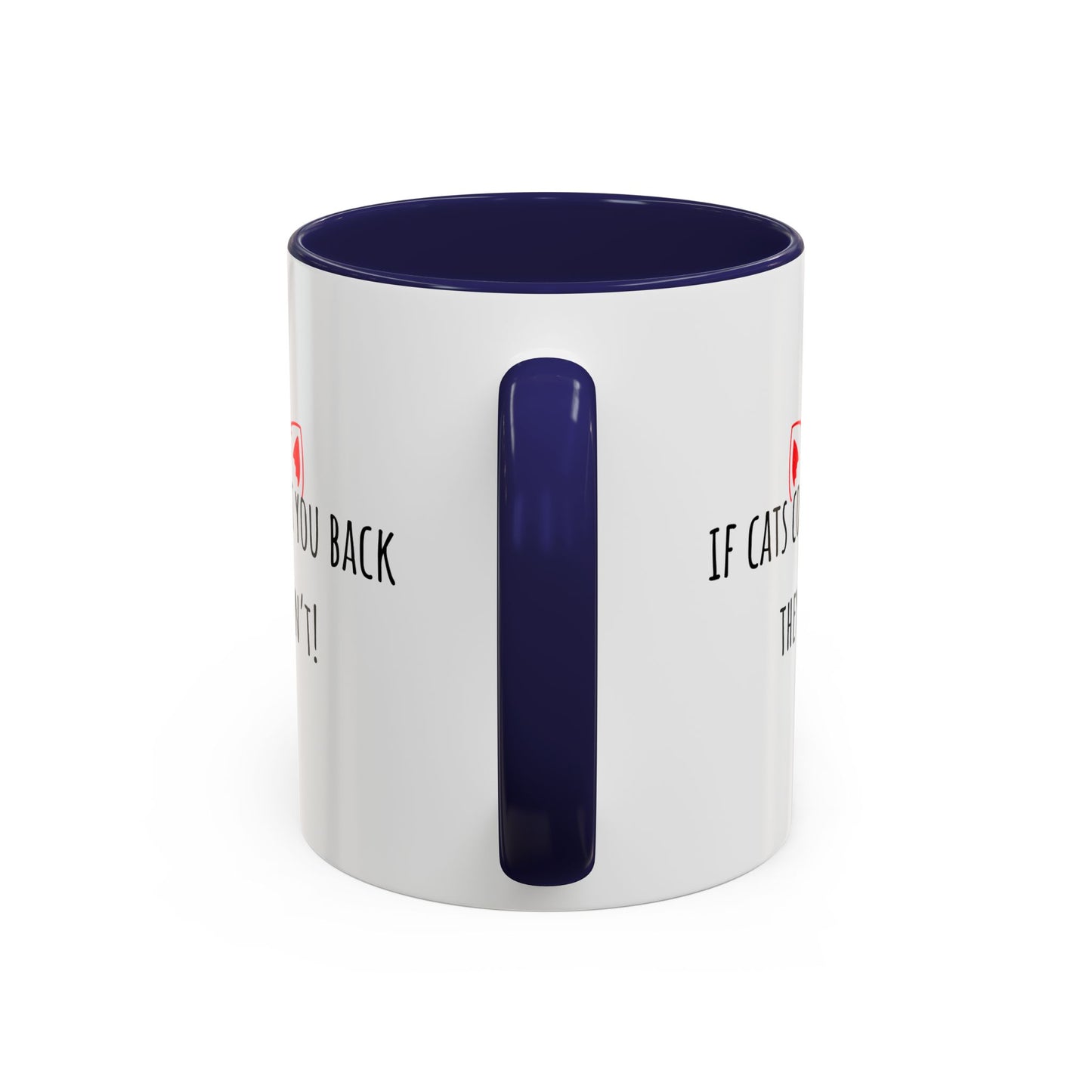 If Cats Could Text 1 Accent Coffee Mug (11oz)