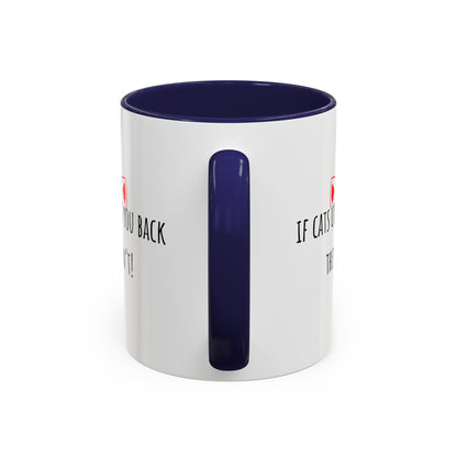 If Cats Could Text 1 Accent Coffee Mug (11oz)