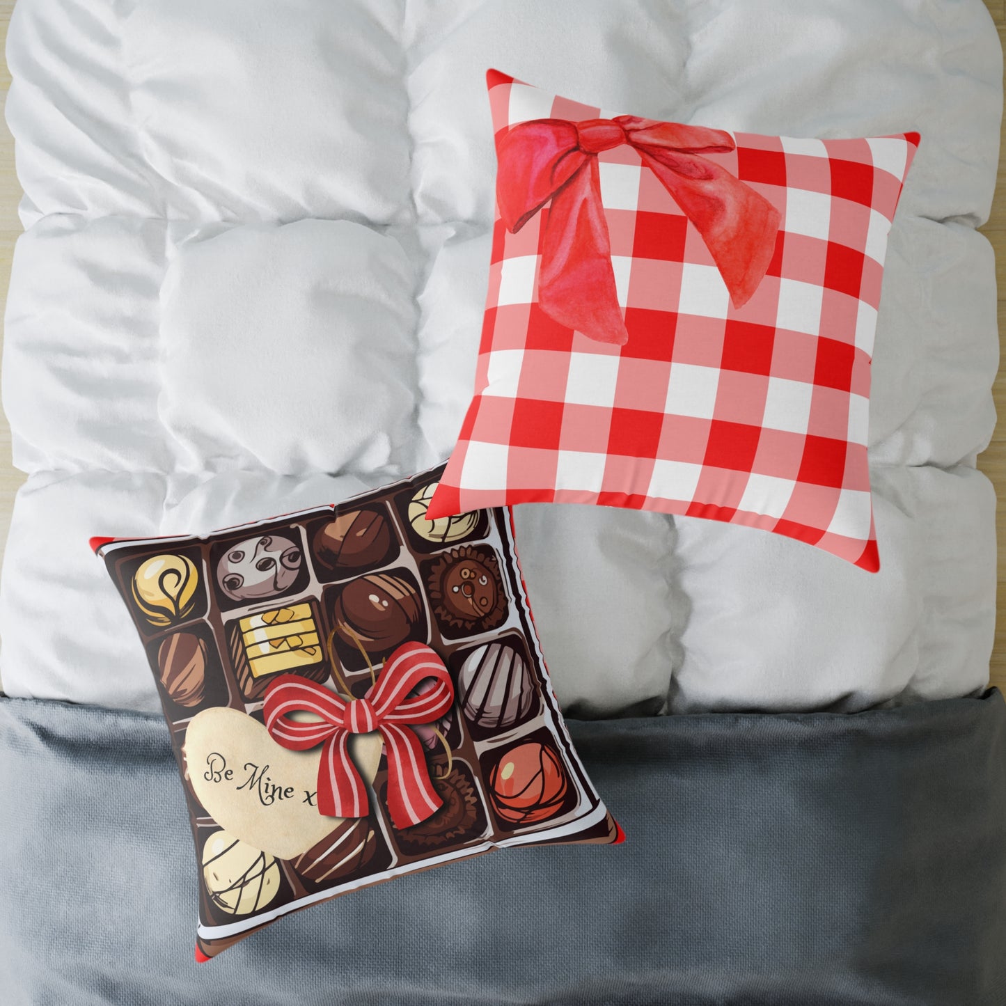 Valentine Chocolate Box Poly Pillow