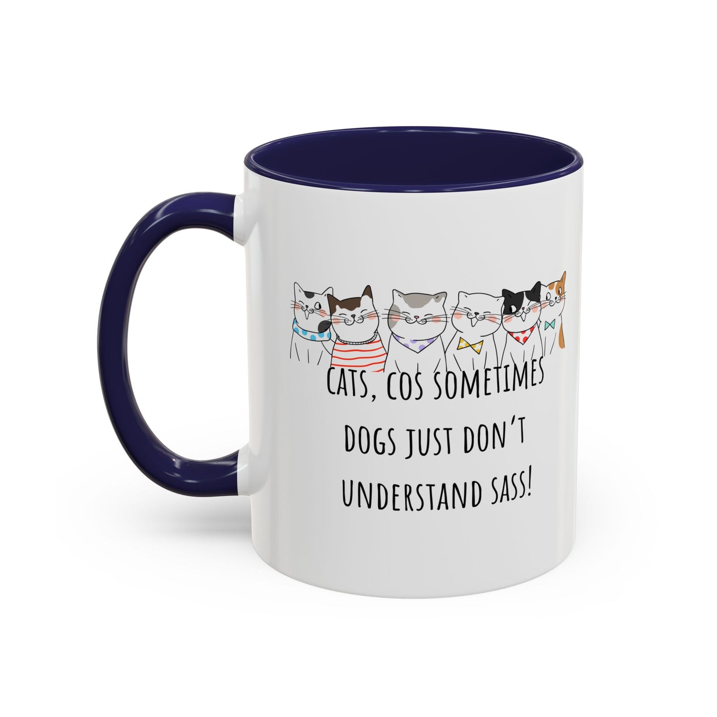 Cats V Dogs Accent Coffee Mug (11oz)