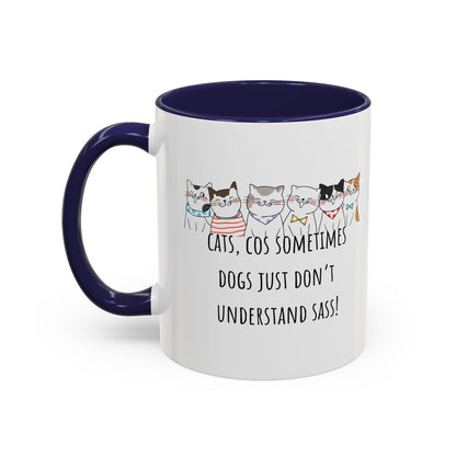 Cats V Dogs Accent Coffee Mug (11oz)