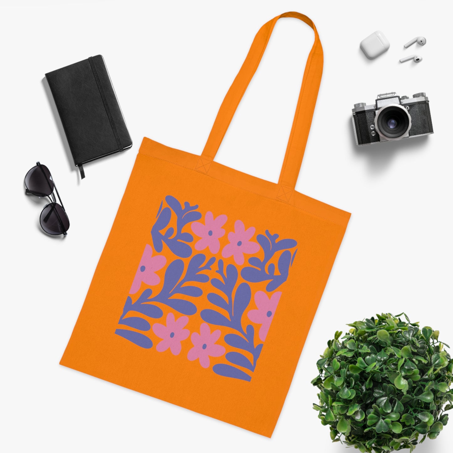 Abstract flowers 17 Cotton Tote
