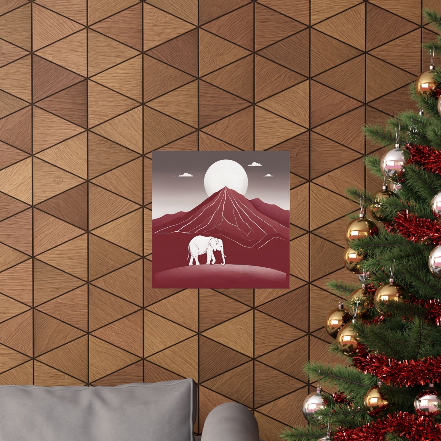 Lone Collection Elephant 3 Matte Square Posters