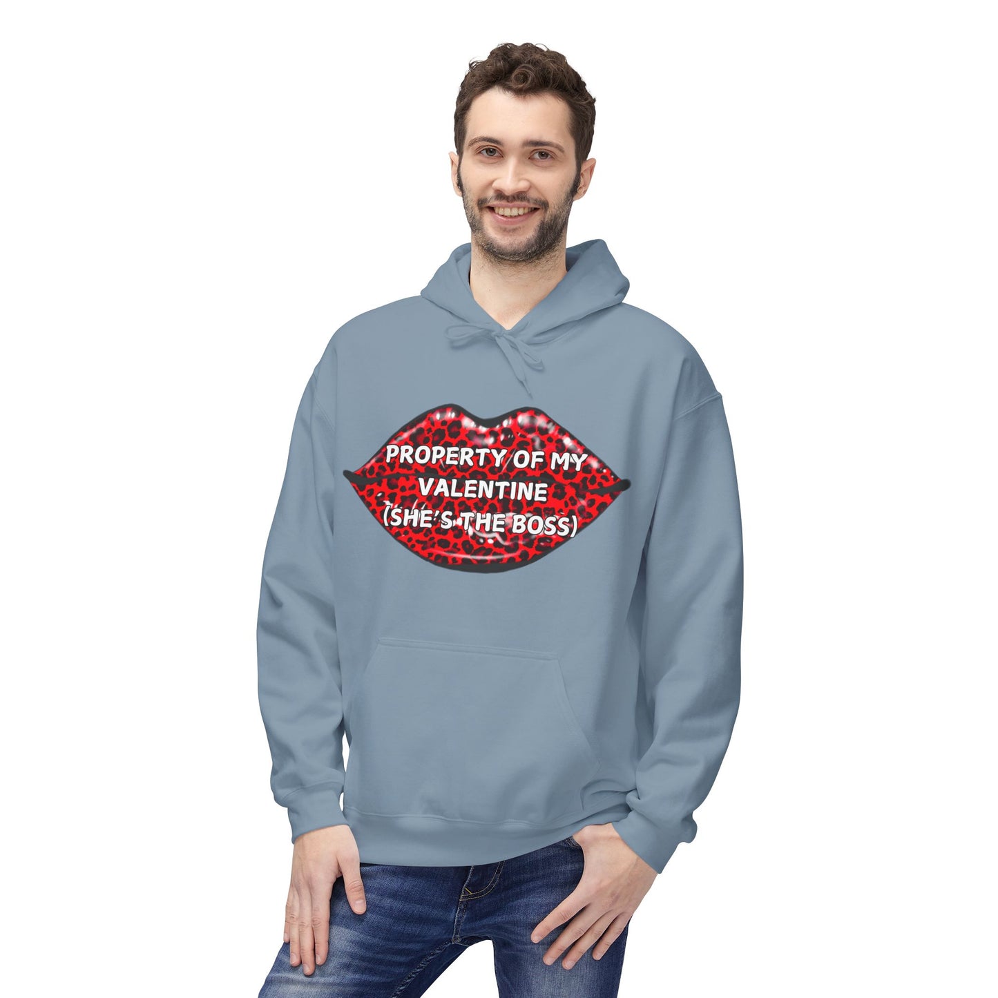 Property Of My Valentine (She’s The Boss) Mens Valentines Hoodie