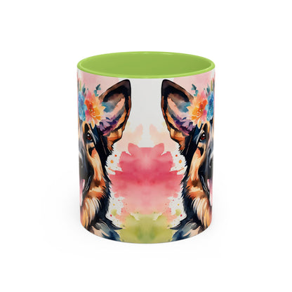 German Shepherd 03 Accent Coffee Mug - Dog Lover Gift