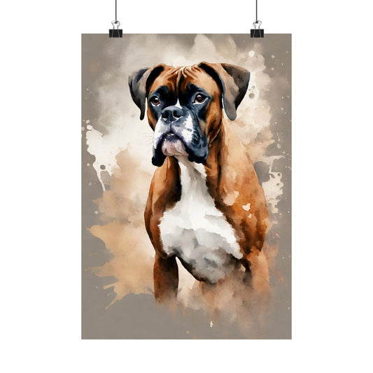 Dogs Boxer 01 Matte Vertical Poster