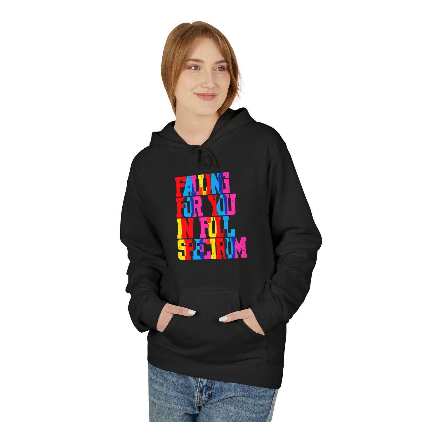 Falling For You In Full Spectrum Unisex Valentines Hoodie