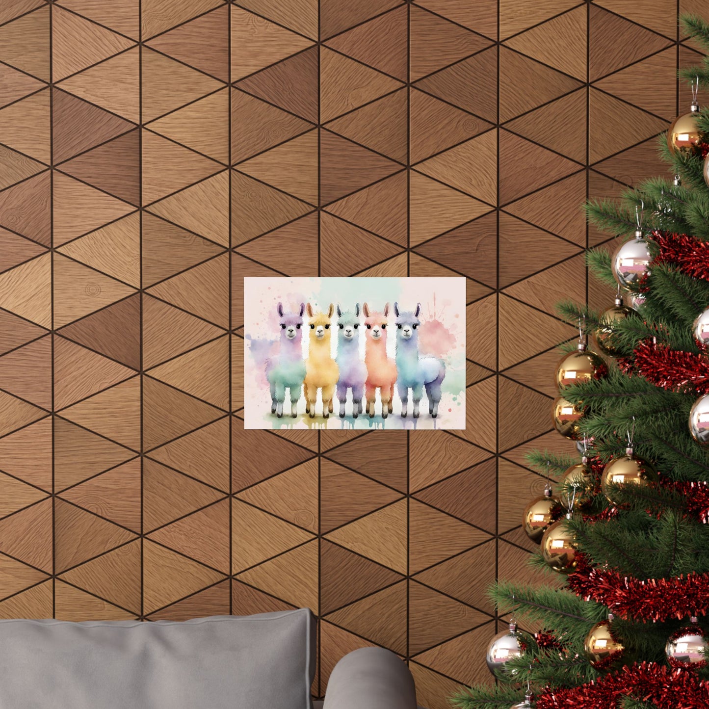 Nursery Llamas 4 Matte Horizontal Posters