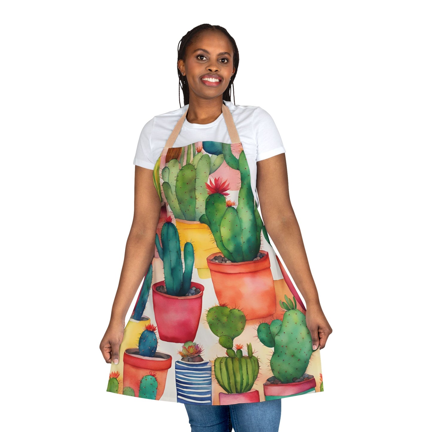 Multi Cacti 5 Adult Apron (AOP)