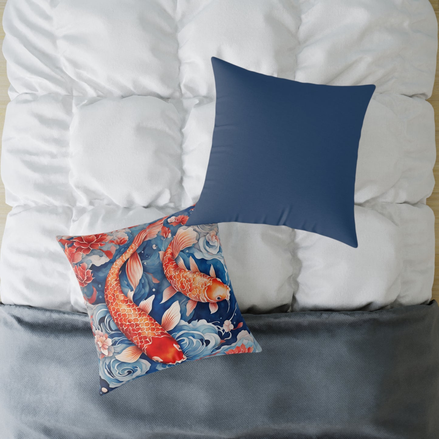 Koi Carp 05 Poly Pillow - Natures Beauty Design