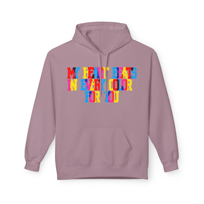 My Heart Beats In Every Color For You Unisex Valentines Hoodie