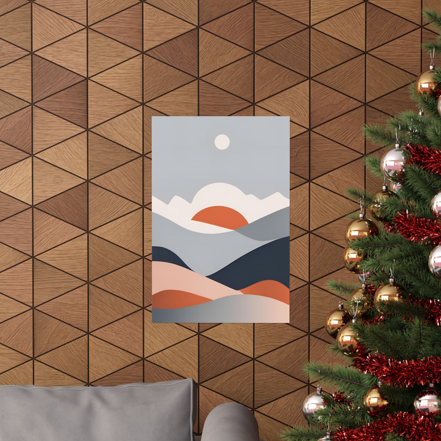 Nordic Winter Abstract 02 Matte Vertical Poster