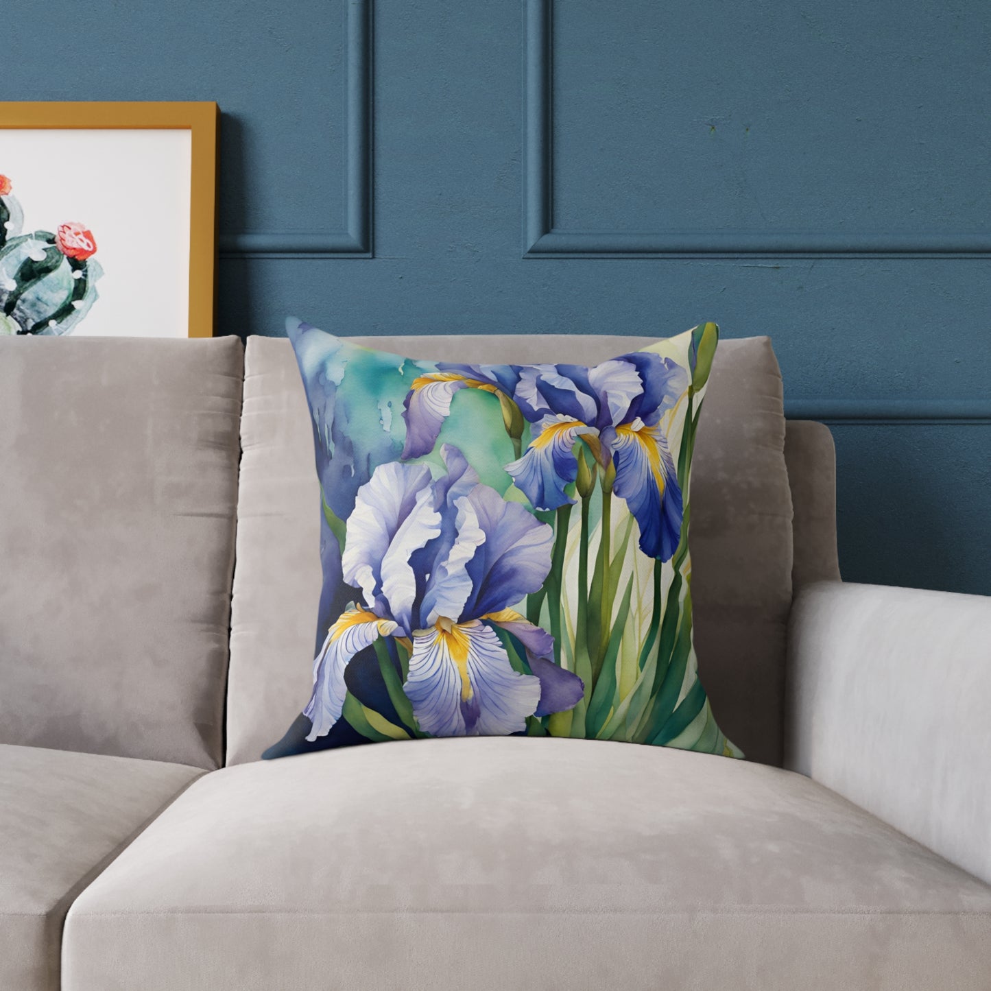 Irises 01 Poly Pillow - Natures Beauty Design