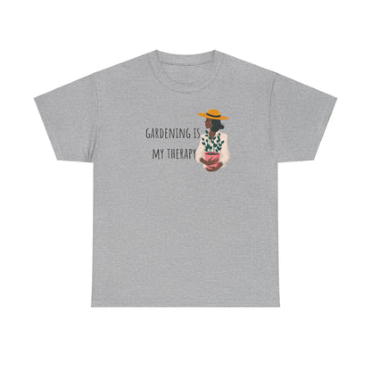Gardening Is My Therapy Unisex Heavy Cotton Tee