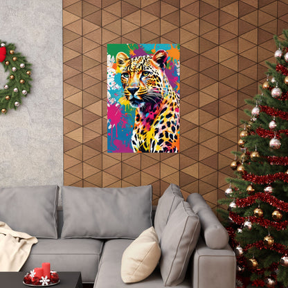 Multicolored Cheetah 4 Matte Vertical Poster