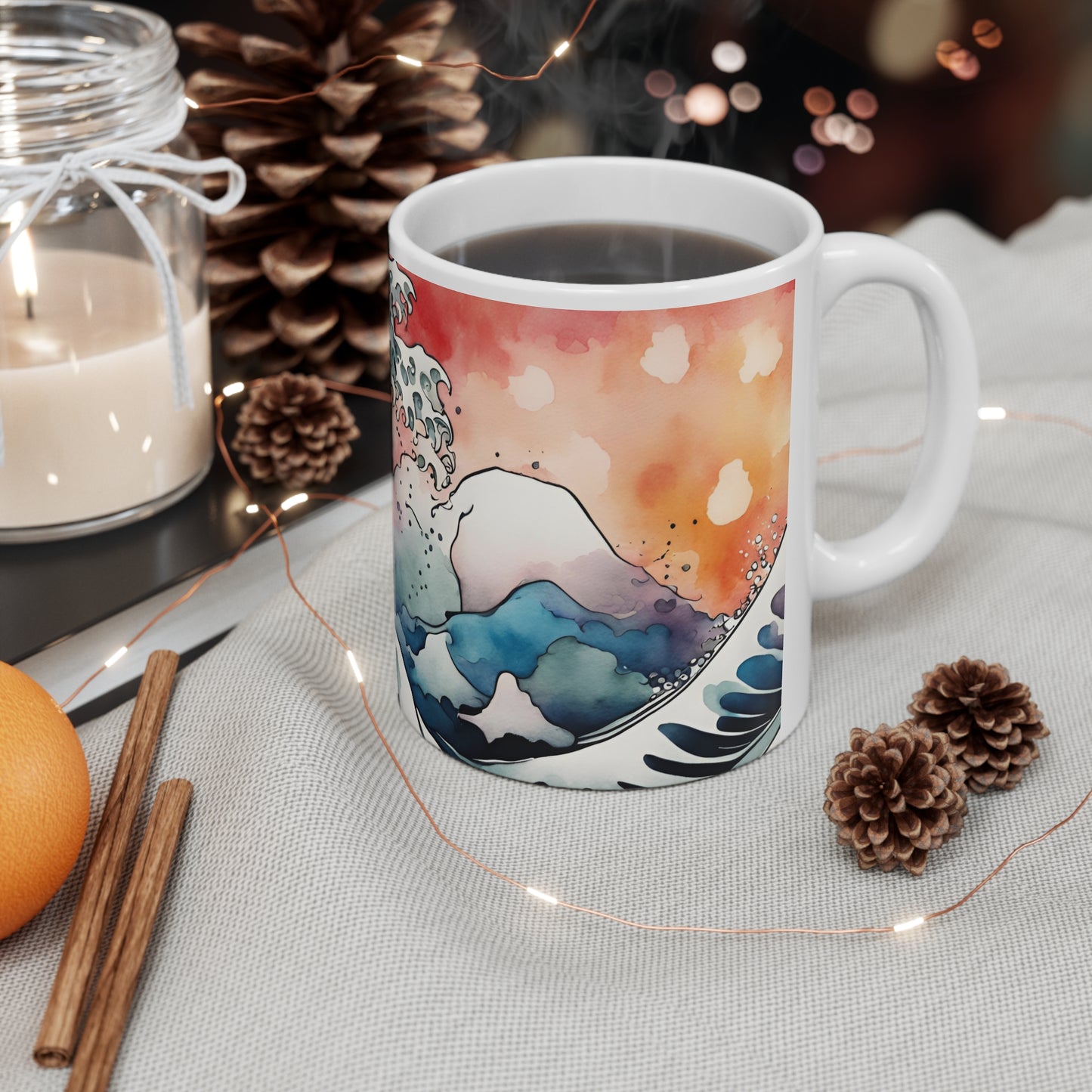 Japanese Waves 03 Mug - Nature's Beauty Collection