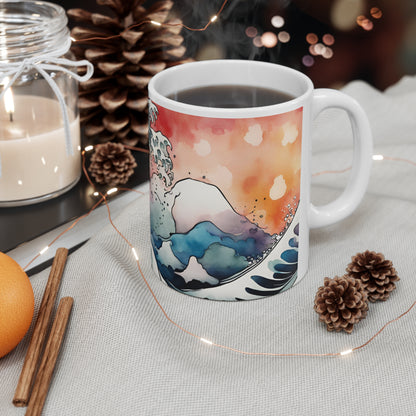 Japanese Waves 03 Mug - Nature's Beauty Collection
