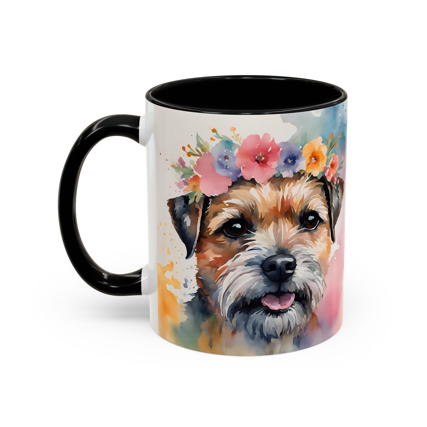 Border Terrier 03 Accent Coffee Mug - Dog Lover Gift