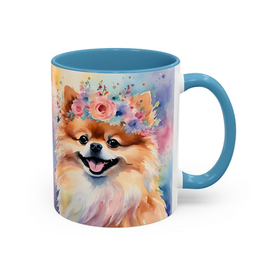 Pomeranian 04 Accent Coffee Mug - Dog Lover Gift