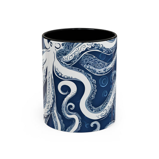 Octopus 5 Accent Coffee Mug (11oz)