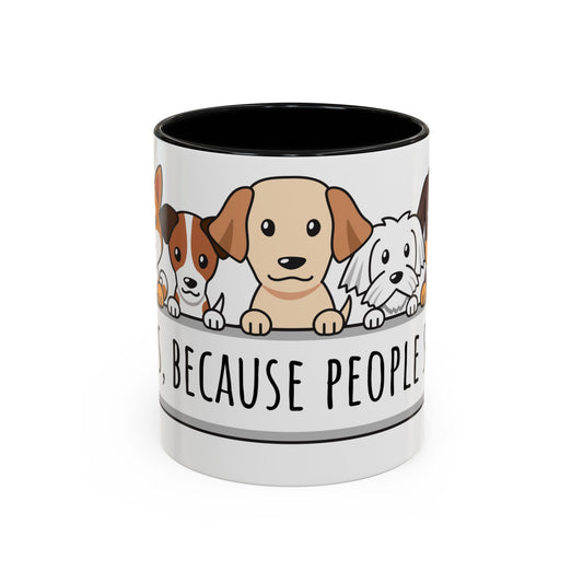 Dogs Because People Suck 02 Accent Coffee Mug (11oz)