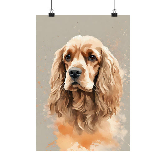 Dogs Cocker Spaniel 01 Matte Vertical Poster