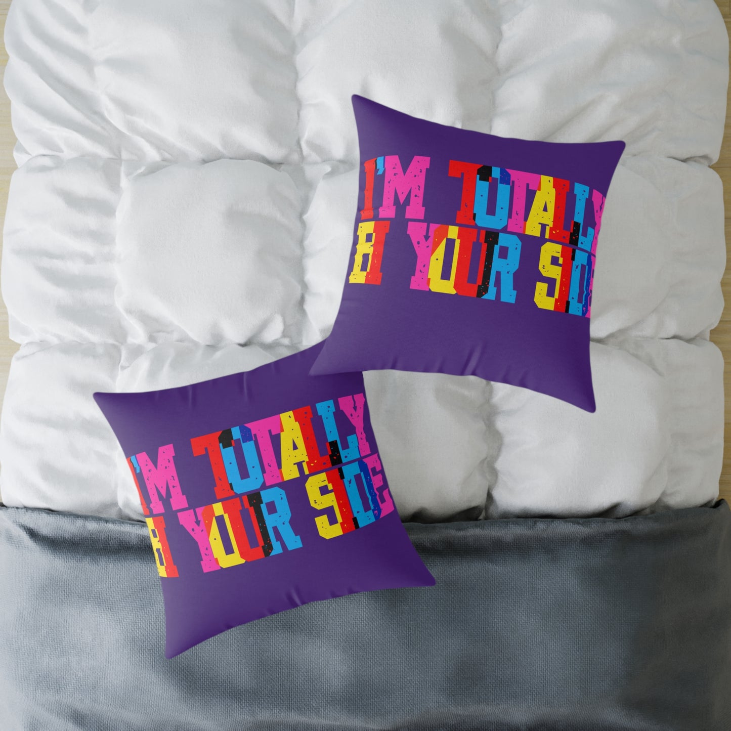 Totally Bi Your Side Poly Pillow