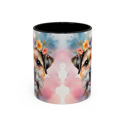Border Terrier 03 Accent Coffee Mug - Dog Lover Gift