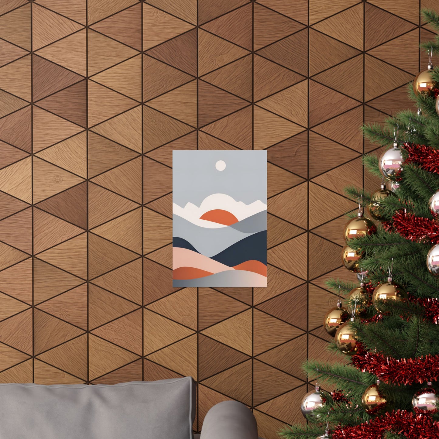 Nordic Winter Abstract 02 Matte Vertical Poster
