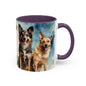 Multicoloured Doggies 6 Accent Mug 11oz