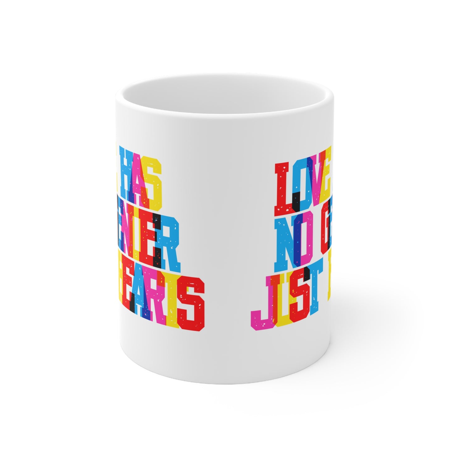Love Has No Gender Just Hearts Valentines Mug Ceramic 11oz