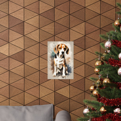 Dogs Beagle 01 Matte Vertical Poster