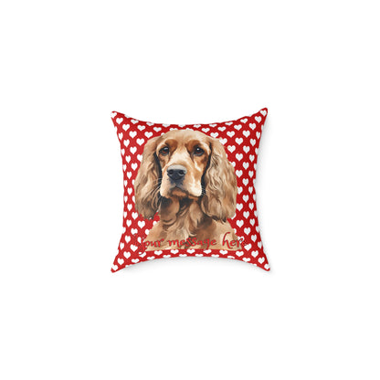 Personalized Valentine Cocker Spaniel Poly Cushion/Pillow 5 sizes