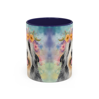 Bearded Collie 02 Accent Coffee Mug - Dog Lover Gift