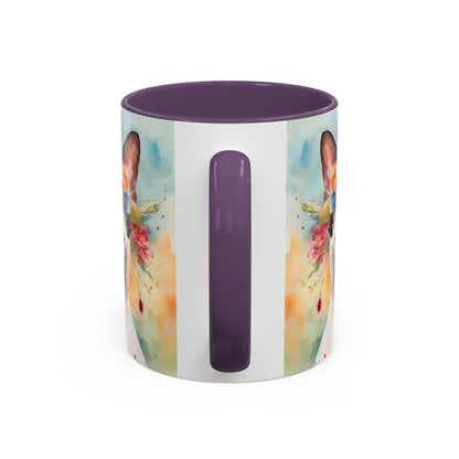 Floral Siamese Cat 03 Accent Coffee Mug - 11oz Perfect for Cat Lovers & Gifts