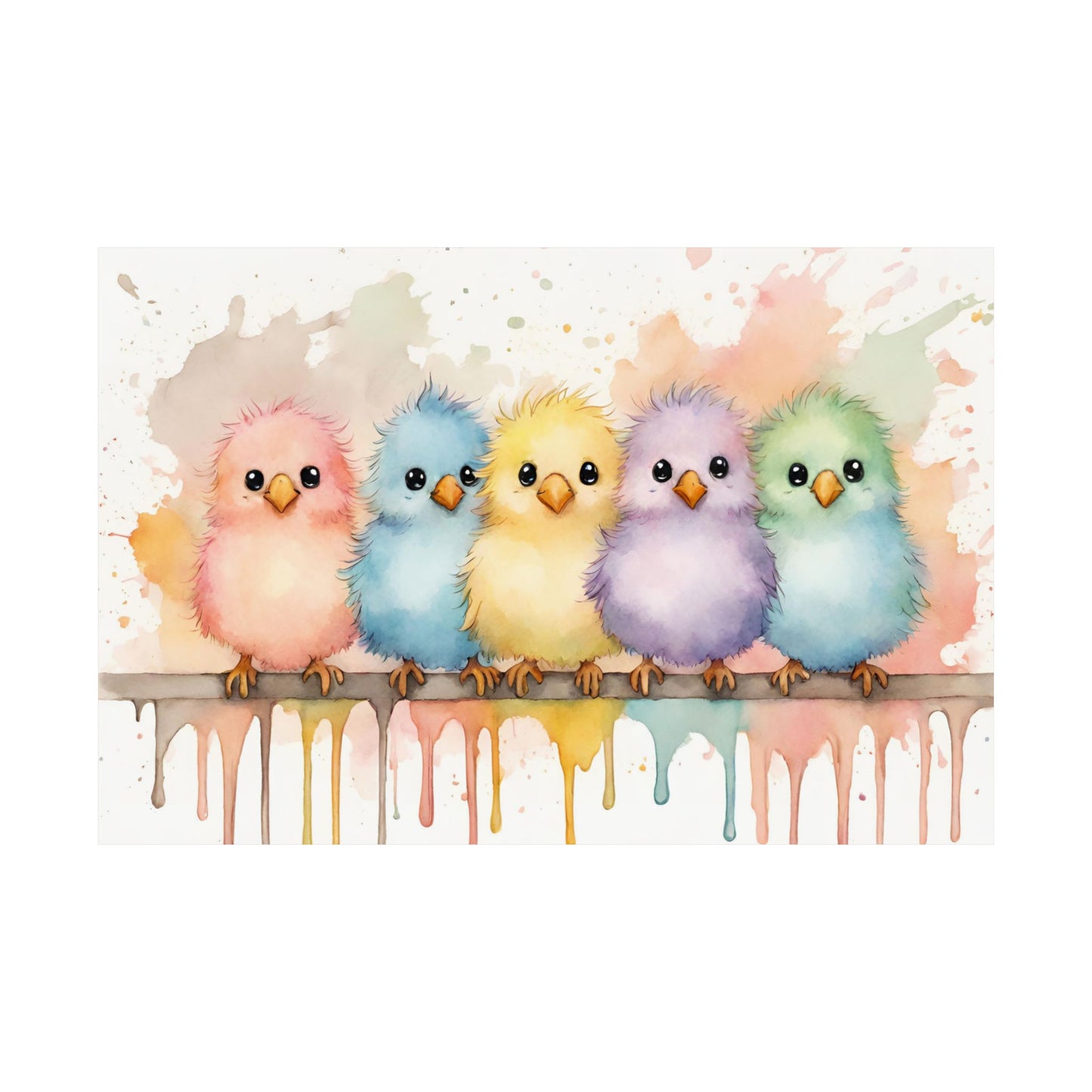 Nursery Birdies 4 Matte Horizontal Posters