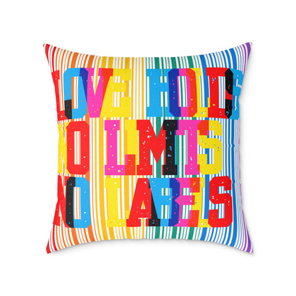 Love Holds No Limits No Labels Poly Pillow
