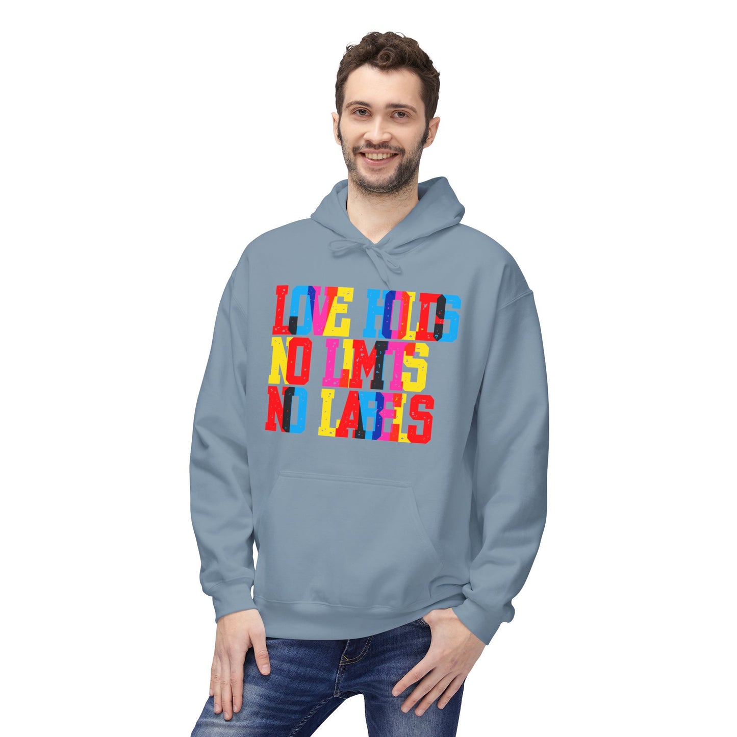 Love Holds No Limits No Labels Unisex Valentines Hoodie